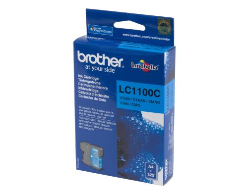 Tinte Brother LC-1100C, cyan zu allen A3 Geräten, 325 Seiten@5% Deckung