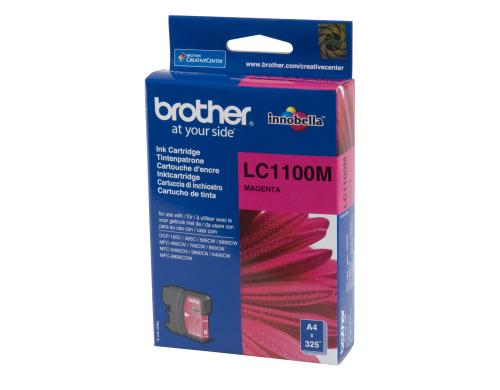 Tinte Brother LC-1100M, magenta zu allen A3 Geräten, 325 Seiten@5% Deckung