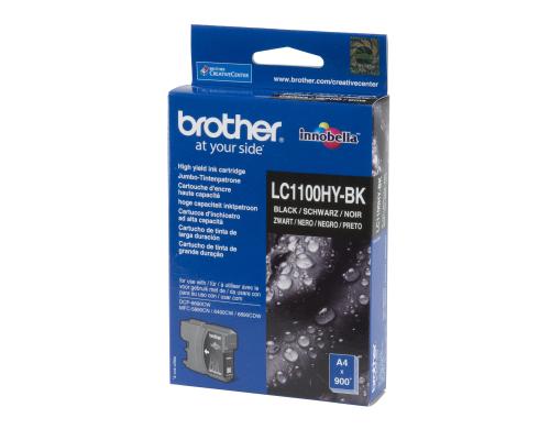 Tinte Brother LC-1100HYBK, schwarz zu allen A3 Gerten, 900 Seiten@5% Deckung