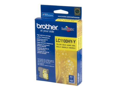 Tinte Brother LC-1100HYY, yellow zu allen A3 Gerten, 750 Seiten@5% Deckung