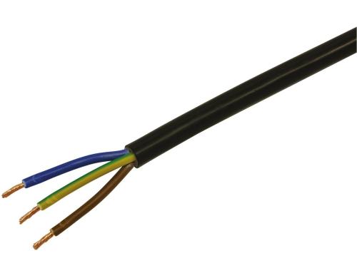 TD-Apparatekabel 3x1.5mm2, schwarz, 10m gelb/grün, blau, braun