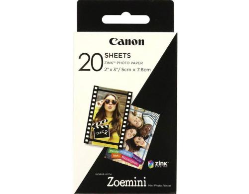 Canon ZINK Fotopapier 20 Blatt 5 x 7.5cm, zum Zoemini