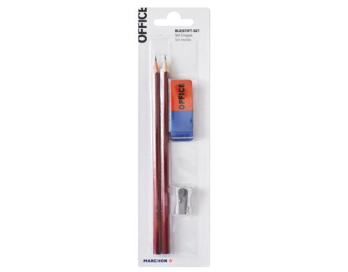 Ofiice Bleistift HB inkl. Gummi und Spitzer 2 Bleistifte
