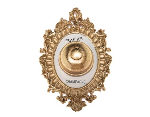 Boltze Wand-Objekt Glocke Champagne gold, kunstharz