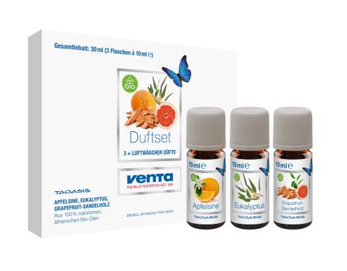 Venta Bio-Duftset 1 3 x 10 ml, Apfelsine,Eukalyptus,Grapefruit