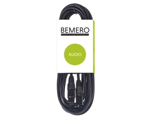 Bemero BAC4041-300BK XLRf - XLRm Kabel 3m Mikrofonkabel symmetrisch, schwarz, M-Serie