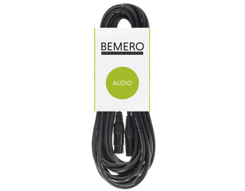 Bemero BAC4041-2000BK XLRf - XLRm Kabel 20m Mikrofonkabel symmetrisch, schwarz, M-Serie