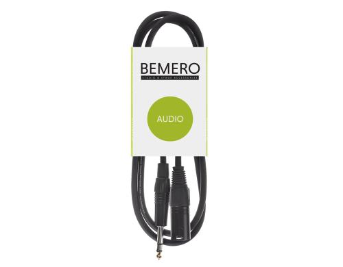 Bemero BAC4115-75BK XLRm-6.3 Klinken 0.75m Linekabel, symmetrisch, schwarz, M-Serie