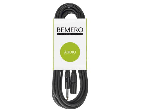 Bemero BAC4115-300BK XLRm-6.3 Klinken 3m Linekabel, symmetrisch, schwarz, M-Serie