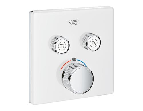 GROHE Grohtherm SmartControl Thermostat 2 Absperrventilen, moon white