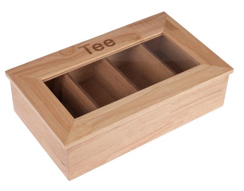 Paderno Teebox Holz 33.5x20cm Hellbraun LxBxH: 33.5x20x9cm, Holz