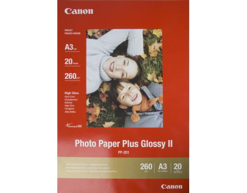 Canon  Photo Paper Plus Glossy A3 InkJet Glossy II, 260g, 20Blatt
