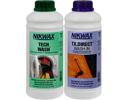 Nikwax DUO PACK je 1l, TECH WASH+TX. DIRECT WASH IN
