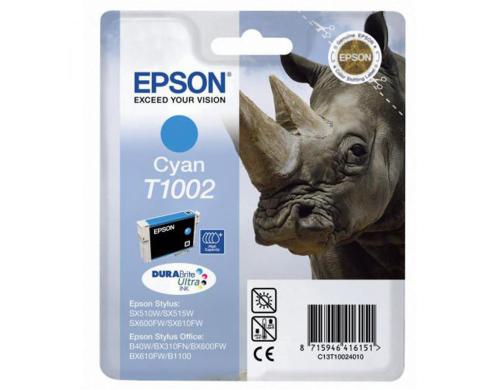 Tinte Epson C13T100240 cyan, 11.10ml zu Stylus Office SX600FW/ B40, 815 Seiten