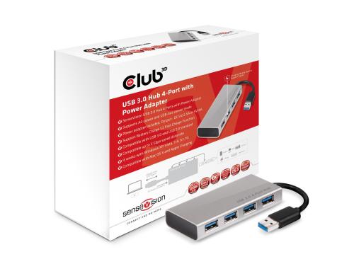 Club 3D, Hub USB 3.1 Ausgang: 4x USB 3.1