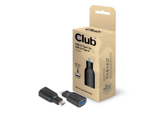 Club 3D, USB 3.1 Typ-C auf USB 3.0 Typ-A Adapter, L= 49 mm, m/f