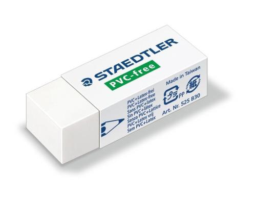 STAEDTLER 525 Radierer PVC-frei rasoplast, weiss. 19x13x43mm