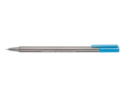 STAEDTLER 334 Fineliner triplus neon blau superfeine,metallgefasste Spitze,ca.0,3mm