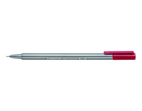 STAEDTLER Fineliner triplus 0,3 Karminrot superfeine,metallgefasste Spitze,ca.0,3mm