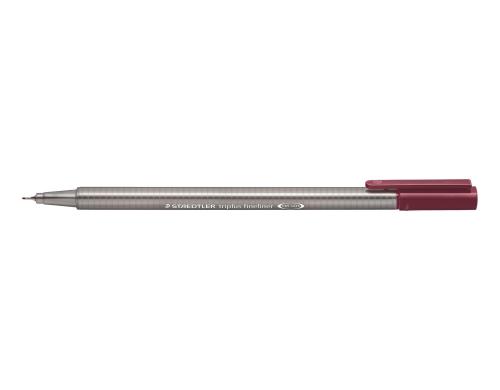 STAEDTLER 334 Fineliner triplus Mahagoni superfeine,metallgefasste Spitze,ca.0,3mm
