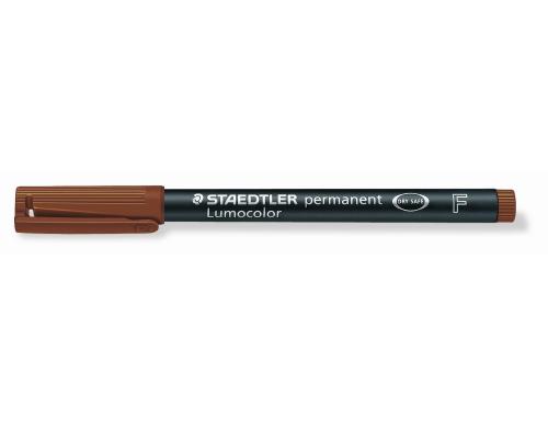 STAEDTLER 318 Folienstift Lumocolor F brau permanent,S-Spitze, ca. 0.6 mm