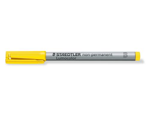 STAEDTLER 312 Folienstift Lumocolor B gelb non-permanent, B-Spitze, ca. 1.0 mm-2.5 mm