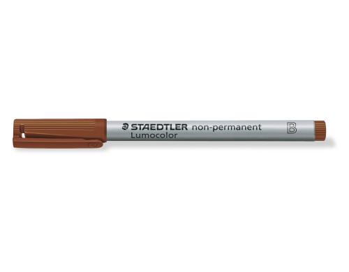 STAEDTLER 312 Folienstift Lumoc B braun non-permanent, B-Spitze, ca. 1.0 mm-2.5 mm