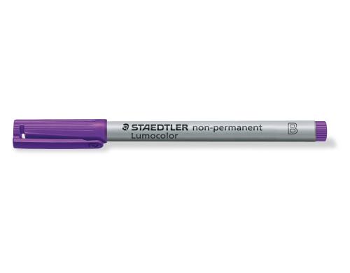 STAEDTLER 312 Folienstift Lumoc B violett non-permanent, B-Spitze, ca. 1.0 mm-2.5 mm