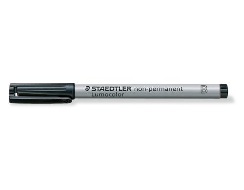 STAEDTLER 312 Folienstift Lumoc B schwarz non-permanent, B-Spitze, ca. 1.0 mm-2.5 mm