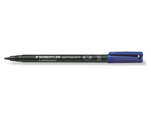 STAEDTLER 314 Folienstift Lumocolor B blau permanent,B-Spitze, ca. 1.0-2.5 mm