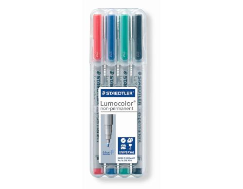 STAEDTLER 316 Folienstift Lumocolor F 4St nonpermanent,S-Spitze, ca. 0.6 mm
