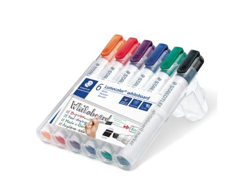 STAEDTLER 351 Whiteboardmarker 6er Strichstrke:ca.2mm, Schreibf.:r/b/g/s/o/v