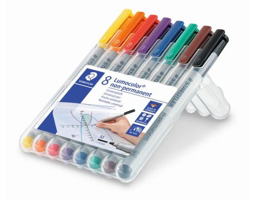 STAEDTLER 315 Folienstift Lumocolor M 8St nonpermanent,M-Spitze, ca. 1.0 mm