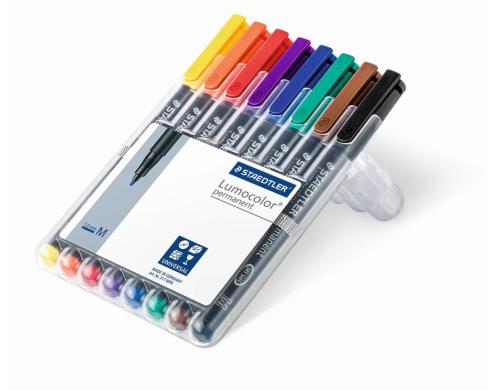 STAEDTLER 317 Folienstift Lumoc M 8St Box permanent,M-Spitze, ca. 1.0 mm