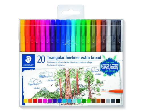 STAEDTLER 338 Broadliner triplus Box 20 ST Rundspitze, 0,8 mm