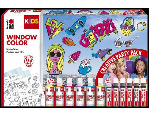 Marabu Window Color Party Pack fr 4-6 Personen gleichzeitig