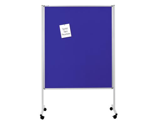 Legamaster Multiboard XL blau 120x150cm 1 Seite WB lackiert / 1 Seite Textil