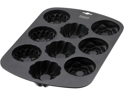 Kaiser Muffinform 9er mit 3 Designs 38 x 27 x 4 cm, floral, geometrisch, geschw