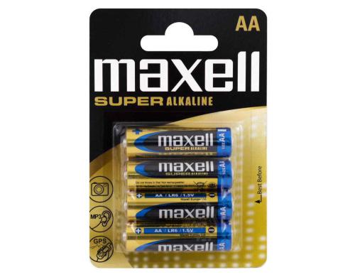 Maxell Batterie Super Alkaline AA 4 Stck vergl. LR6, Blister