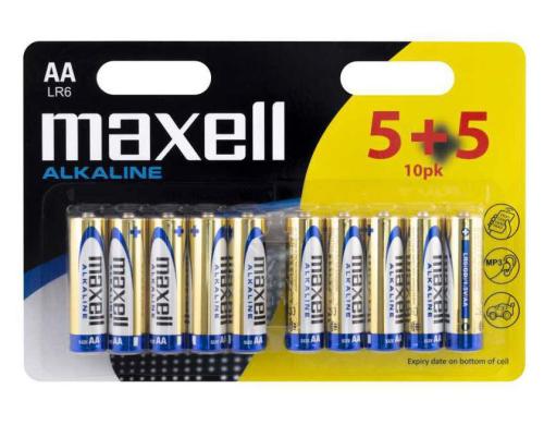 Maxell Batterie AA 5+5 (10er) vergl. LR6, Blister