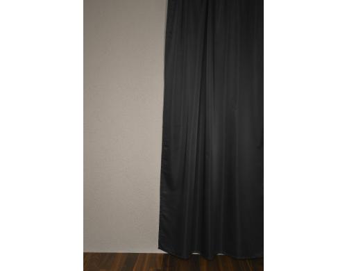 Stotz Fertigvorhang mit Faltenband Nacht Carol 140 x 245 cm, schwarz, 100 % PES