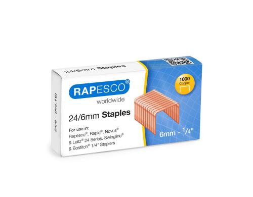 Rapesco 24/6mm Heftklammern 1000 Stck, Kupfer