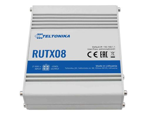 Teltonika Industrierouter RUTX08 VPN, Firewall, 4xGE, Quadcore CPU, 9-50Volt