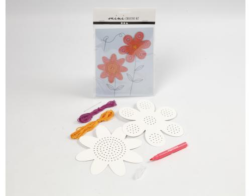 Creativ Company Bastel-Set Stickvorlage Blume, 1 Set
