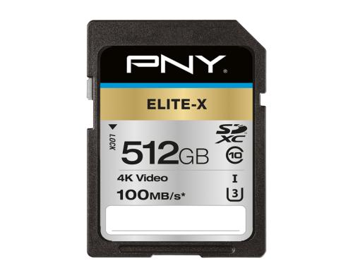 PNY SDXC Card Elite-X UHS-I U3 512GB Lesen: 100MB/s