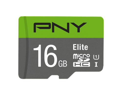 PNY microSDHC Card Elite UHS-I 16GB inkl. SD-Adapter, Lesen: 100MB/s