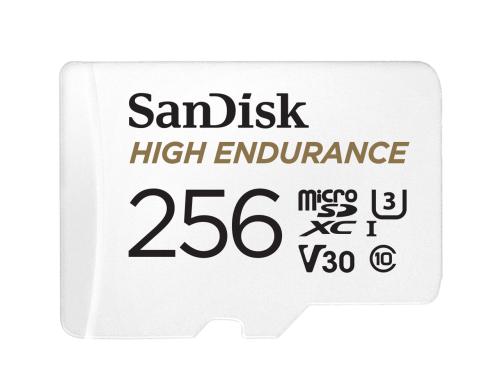 SanDisk microSDXC Card 256GB High Endurance U3, V30, bis zu 20'000h Full HD/4K Aufnahme
