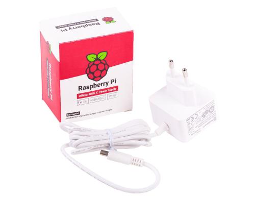Raspberry Pi 4 Netzteil 5.1Volt, 3 Ampere mit USB-C, weiss