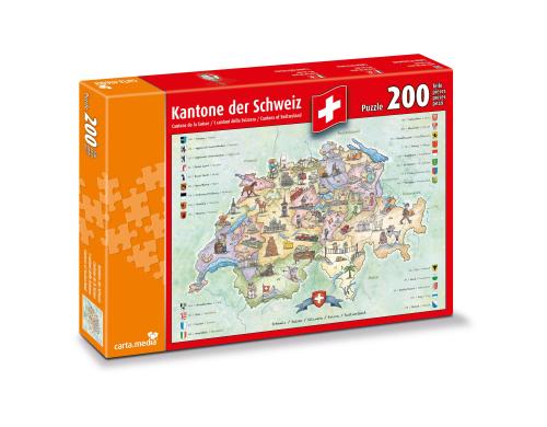 Puzzle Kantone der Schweiz 200 Teile