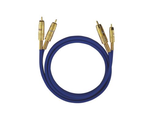 Oehlbach Audio Kabel NF 1 Master Set 2.0m 2x Cinch mnnlich / 2x Cinch mnnlich, blau